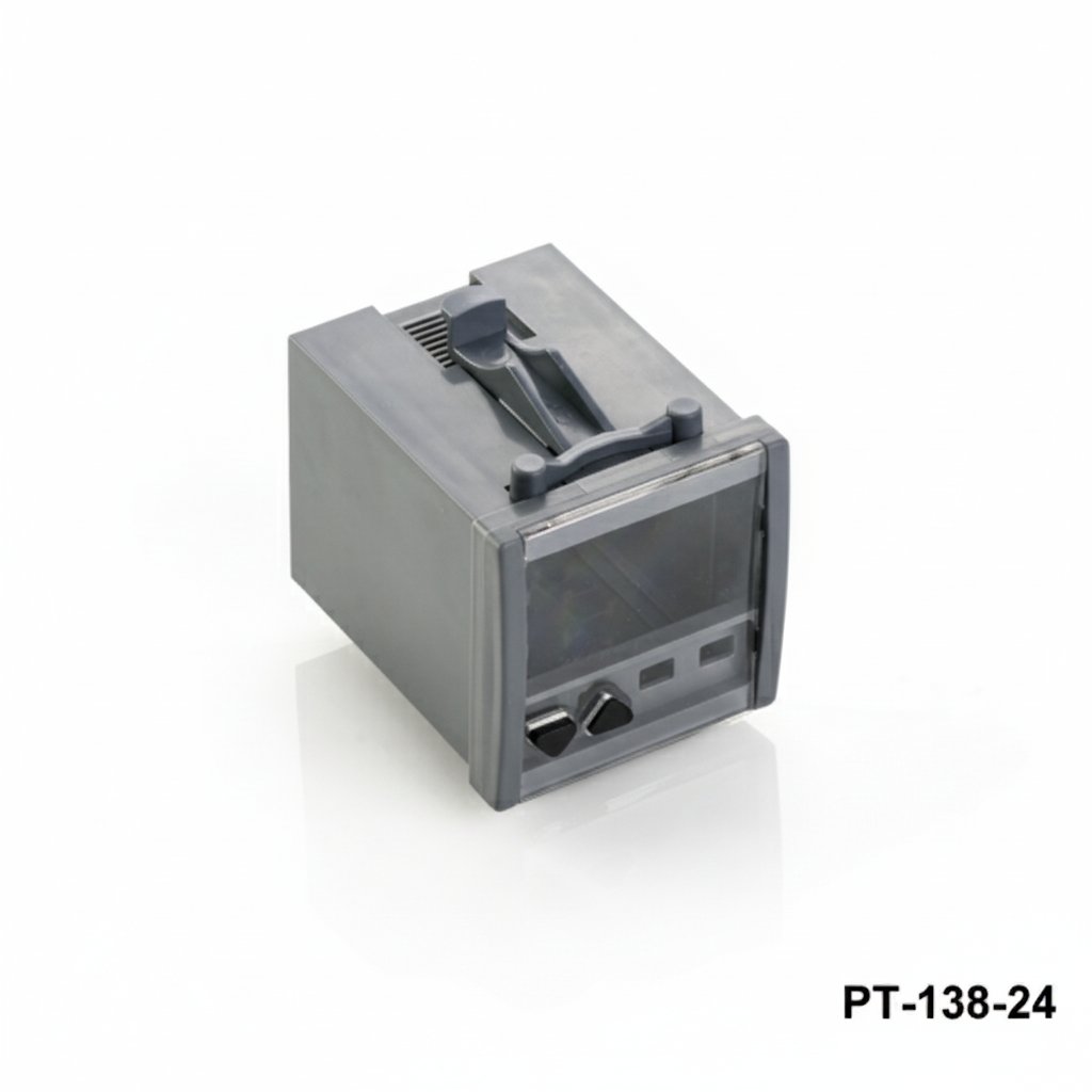 PT-138-24 Caixa de montagem em painel cinzento escuro