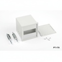 PT-170 Caja para panel Din Gris claro Tapa trasera plana