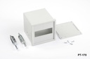 PT-170 Din Panel Enclosure Light Gray Flat Back Cover