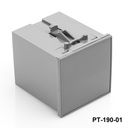 PT-190-01 Caja para panel Din gris oscuro