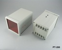 PT-200 Din Paneelbehuizing Lichtgrijs Rood Paneel