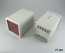 PT-200 Din Panel Enclosure Light Gray Red Panel