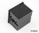 PT-220-01 DIN Panel Enclosure Black Closed 