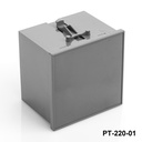 PT-220-01 DIN Paneel Behuizing Donkergrijs