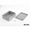 [SE-254-0-0-D-0] SE-254 IP-67 Contalı Kutu (Koyu Gri, ABS, Düz Kapak, HB)+