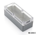 SE-235 IP-67 Sealed Enclosure (Dark Gray, Transparent Cover)