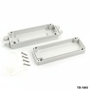 TB-1865 Custodia IP-67 con stampo (grigio chiaro, con 4 pressacavi, ASA)+