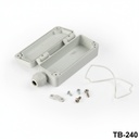 [TB-240-0-0-G-0] TB-240 Rakorlu IP-67 Bağlantı Kutuları (Açık Gri, ABS, V0) Parça