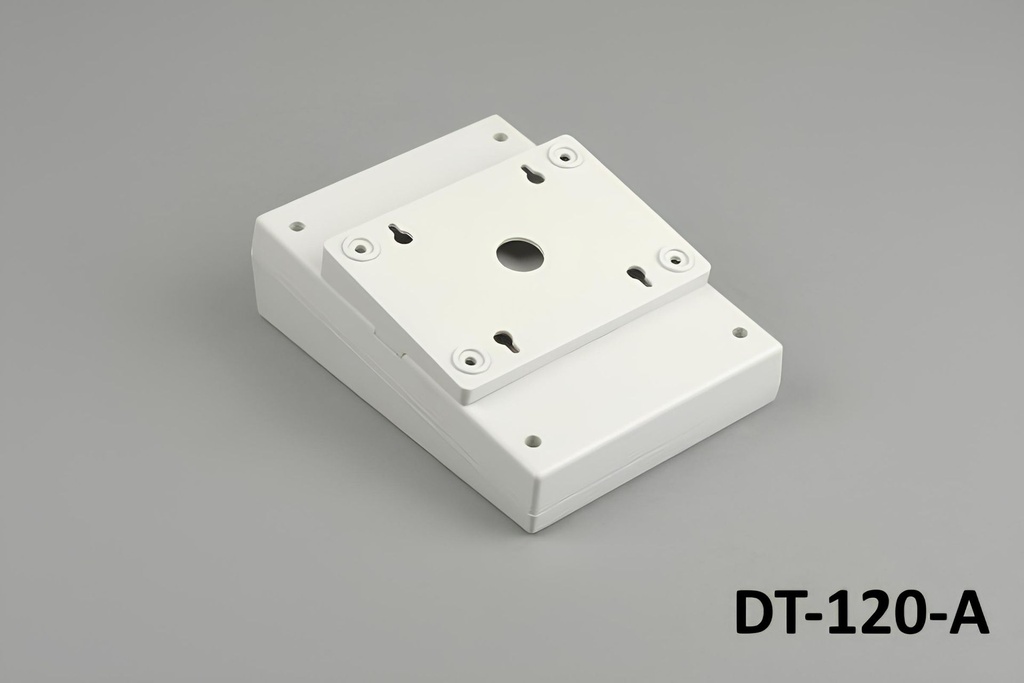 حاوية سطح مكتب مائلة DT-120 (رمادي فاتح) مع طقم تركيب مائل