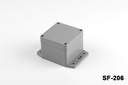 [SF-206-0-0-D-0] SF-206 IP-67 Flanged Heavy Duty Enclosures ( Dark Gray, Flat Cover ) 