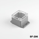 Περίβλημα βαρέως τύπου SF-206 IP-67 με φλάντζα (σκούρο γκρι, διαφανές κάλυμμα)