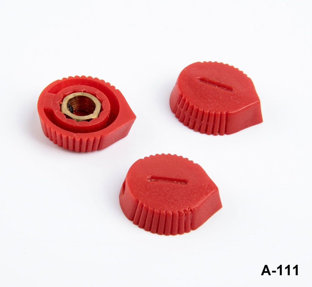  A-111 Red  Knurled Knob