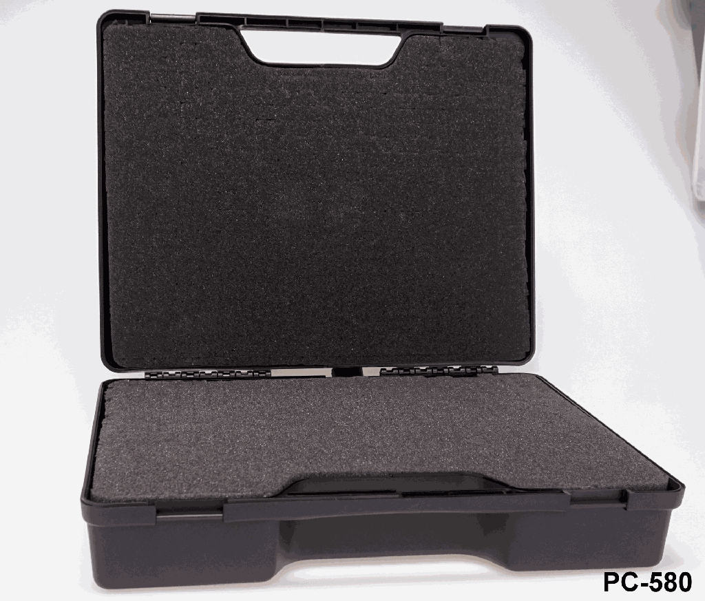 Пластмасов калъф PC-580 (черен) с пяна
