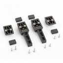 [A-952-0-0-S-0] A-952 Kippfuß-Set (4er-Set) Groß Schwarz