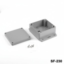 [SF-230-0-0-D-0] SF-230 IP-67 Montaj Ayaklı Contalı Kutu (Koyu Gri, ABS, Düz Kapak)