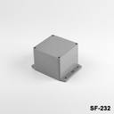 [SF-232-0-0-D-0] SF-232 IP-67 フランジ付きヘビーデューティーエンクロージャー ( ダークグレー , フラットカバー )