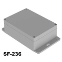 SE-236 Invólucro de plástico IP-67 para serviço pesado (cinzento escuro, ABS, tampa plana)