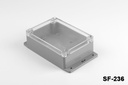 SF-236 IP-67 Flanged Heavy Duty Enclosures (Dark Gray, ABS, Transparent Cover)