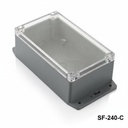 SF-240 Boîtier étanche IP-67 (gris foncé, couvercle transparent)