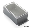 SF-240 IP-67 Sealed Enclosure (Dark Gray, Transparent Cover) 