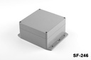 [SF-246-0-0-0-D-0] حاويات SF-246 IP-67 ذات الحواف للخدمة الشاقة (رمادي داكن، غطاء مسطح)