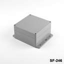 [SF-246-0-0-D-0] Invólucros para aplicações pesadas com flange SF-246 IP-67 (cinzento escuro, tampa plana)