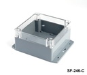 SF-246 IP-67 Flanged Heavy Duty Enclosures (Dark Gray, Transparent Cover)