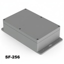 [SF-256-0-0-D-0] SF-256 IP-67 Montaj Ayaklı Contalı Kutu (Koyu Gri, ABS, Etiket Havuzsuz, Düz Kapak, HB)