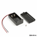 [SBH-9V-A] SBH-9V-A 1 adet 9V pil için tutucu (Kablolu) (Kapaklı)+