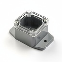 [SF-202-C-0-D-0] SF-202 IP-67 Montaj Ayaklı Contalı Kutu (Koyu Gri, Şeffaf Kapak)