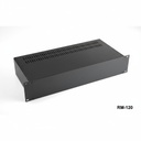 19" 2U Aluminium Behuizing voor Rekmontage Zwart