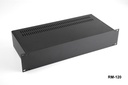 Involucro in alluminio montato a rack da 19" 2U Nero