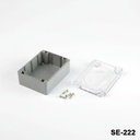 [SE-222-C-0-DT-AP] SE-222 Boîtiers plastiques IP-67 pour usage intensif ( Gris foncé, couvercle transparent )