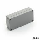 SE-225 Caixa de plástico IP-67 para serviço pesado (cinzento escuro, ABS, tampa plana)