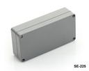 SE-225 Caja de plástico IP-67 para uso industrial (gris oscuro, ABS, tapa plana)