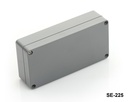 SE-225 IP-67 Plastic Heavy Duty Enclosure (Dark Gray, ABS, Flat Cover)