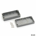 [SE-225-0-0-D-0] SE-225 IP-67 Contalı Kutu (Koyu Gri, ABS, Düz Kapak)++
