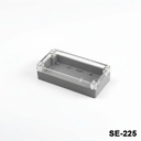SE-225 Boîtierstiers plastiques IP-67 pour usage intensif (gris foncé, ABS, couvercle transparent)