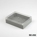 SE-252 IP-67 Пластмасов корпус за тежки условия на работа (тъмно сив, ABS, прозрачен капак)