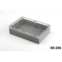 SE-256 Custodia in plastica IP-67 per uso intensivo (grigio scuro, senza piscina adesiva, coperchio trasparente, HB)