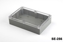 SE-256 IP-67 Plastic Heavy Duty Enclosure (Dark Gray, no Sticker Pool, Transparent Cover, HB)