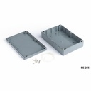 [SE-256-0-0-D-0] SE-256 IP-67 Contalı Kutu (Koyu Gri, Etiket Havuzsuz, Düz Kapak, HB)+