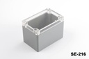 [SE-216-C-0-DT-AP] Caja de plástico para uso industrial IP-67 SE-216 (gris oscuro, cubierta transparente)