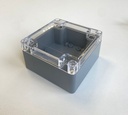 SE-218 IP-67 Plastic Heavy Duty Enclosure (Dark Gray, Transparent Cover)