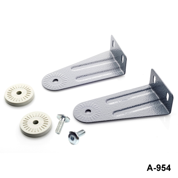 A-954 Tilt Swivel Mounting Bracket For Display Enclosures Dark Gray w Screw (Support de montage inclinable pour les boîtiers d'affichage gris foncé avec vis)