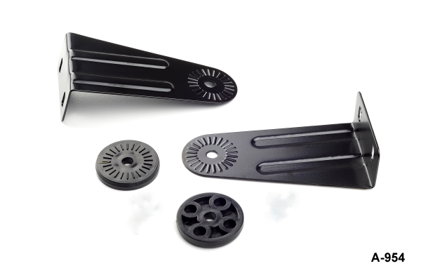 A-954 Soporte de montaje inclinable y giratorio para carcasas de pantallas (negro , sin tornillo)