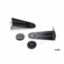 A-954 Soporte de montaje inclinable y giratorio para carcasas de pantallas (negro , sin tornillo)