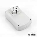 [AD-140-B-X-G-A] 	AD-140 Adapter Enclosure ( Light Gray , No Plug , No Socket , without Core , Full Sticker Pool , Grounded Plug Core)