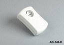 [AD-140-D-0-G-0] AD-140 Adapterbehuizing (Ligth Gray, geaarde stekker, geaarde contactdoos, met kern, halve stickerpool, geaarde stekker kern)