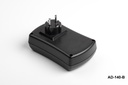 [AD-140-B-0-S-A] AD-140  Adapter Enclosure  (Black, Grounded Plug, No Socket, without Core, Full Sticker Pool, Grounded Plug Core )